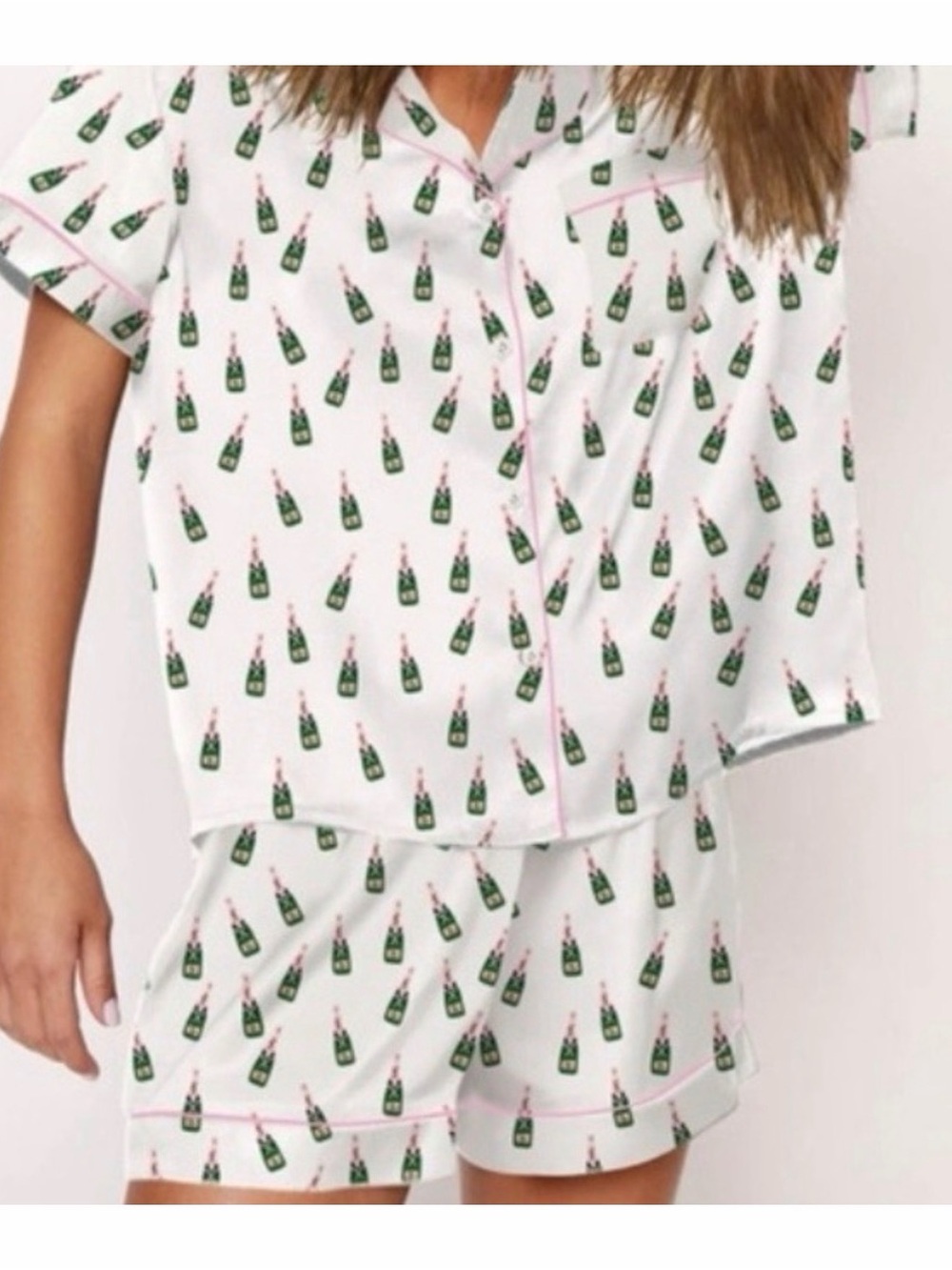 Toss Designs Champagne Bottle Pajama Set | Size Small